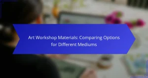 Art Workshop Materials: Comparing Options for Different Mediums