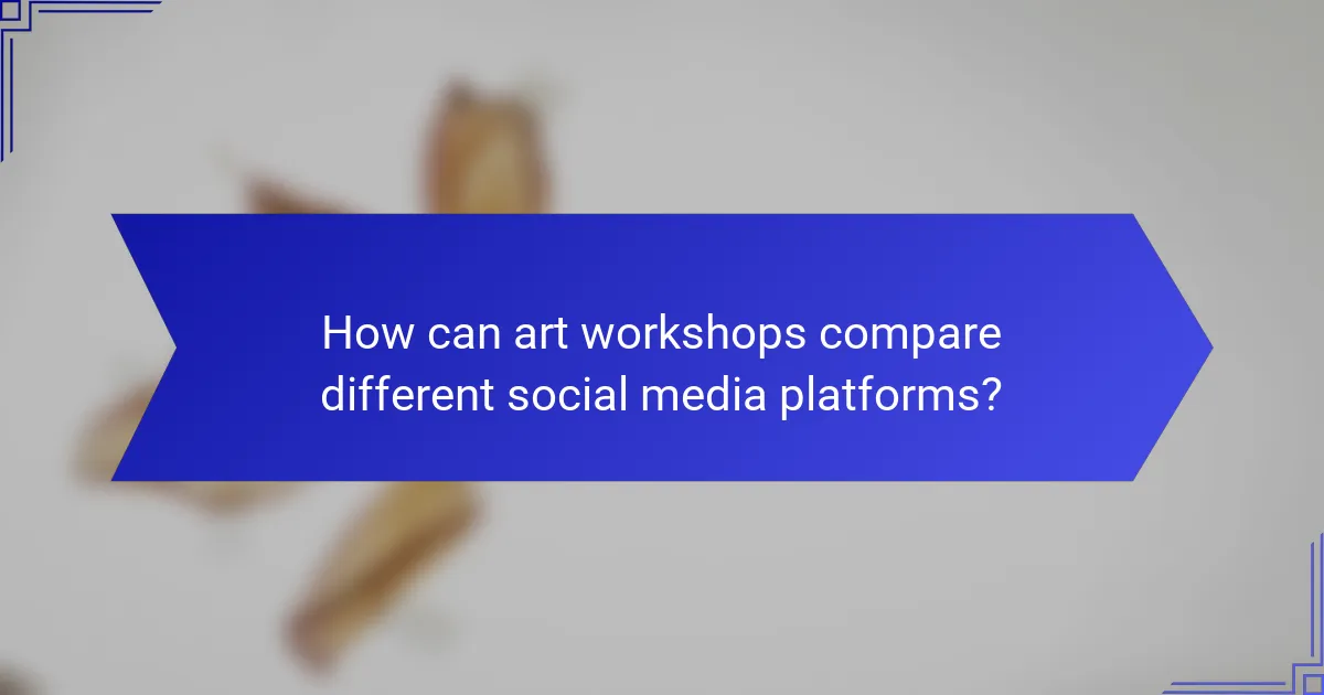 How can art workshops compare different social media platforms?